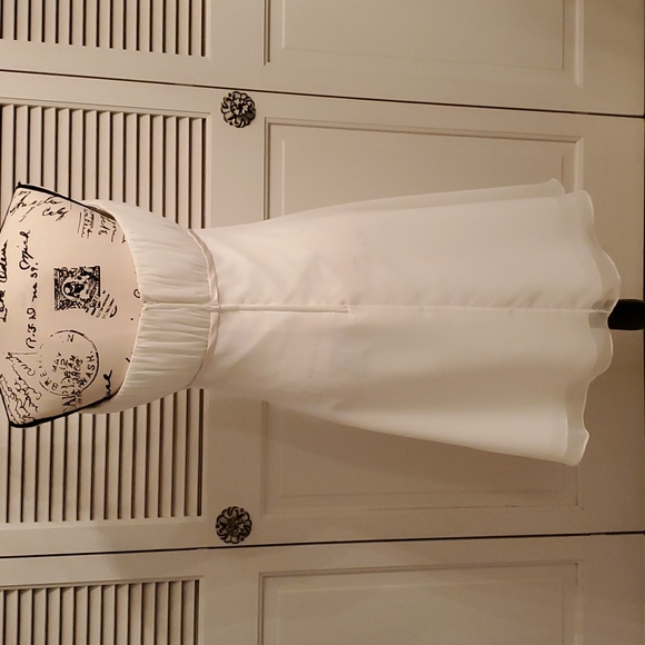 Chiffon A-Line Knee Length Bridal Gown - Picture 3 of 6